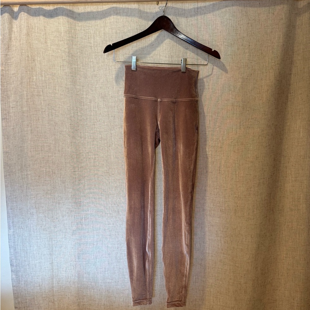 Lululemon Athletica High-Waisted soft velvet pink Leggings